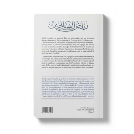 Les jardins des vertueux (poche) - Editions Tawhid