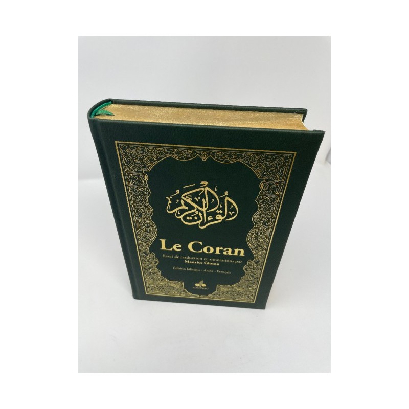 Le CORAN - Essai de traduction du Coran - Bilingue - 2 couleurs - Vert bouteille ( couverture luxe et dorure sur tranche)