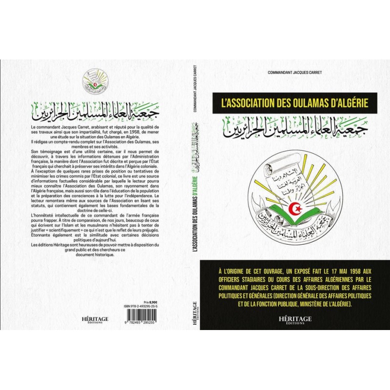 L'Association des Oulamas d'Algérie - Commandant Jacques Carret - Héritage éditions