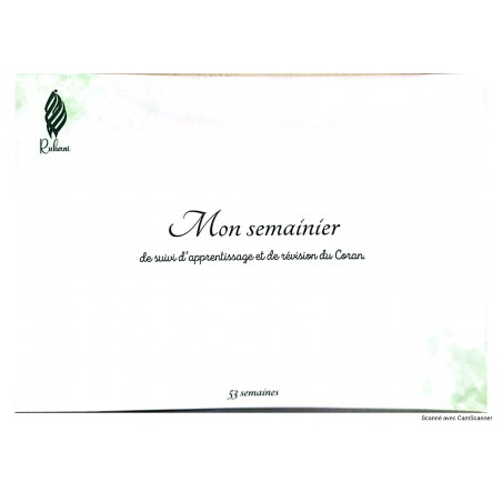 Semainier Coran – Suivi Apprentissage & Révision